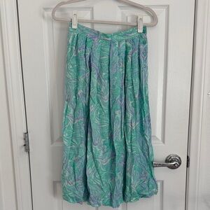 Worthington Green Teal and Purple Women's Highwaisted Skirt